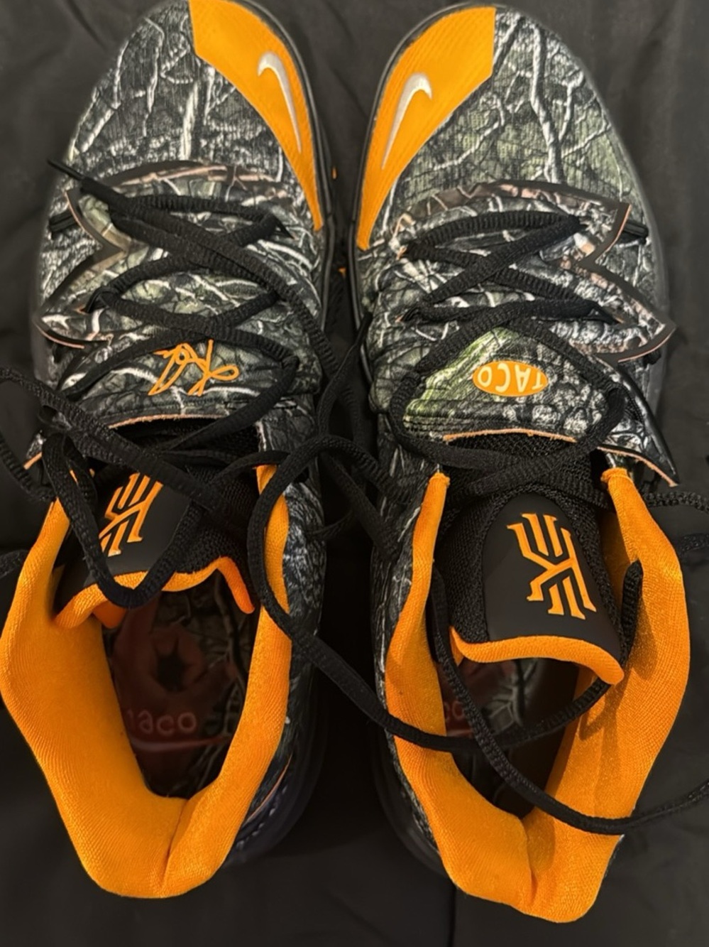 Nike Men's Athletic Shoes in Orange and Black Camo